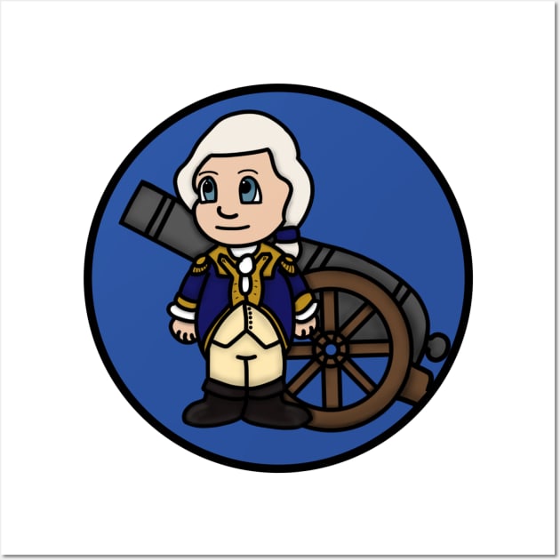 Chibi Henry Knox Circle (Large Print) Wall Art by Aeriskate